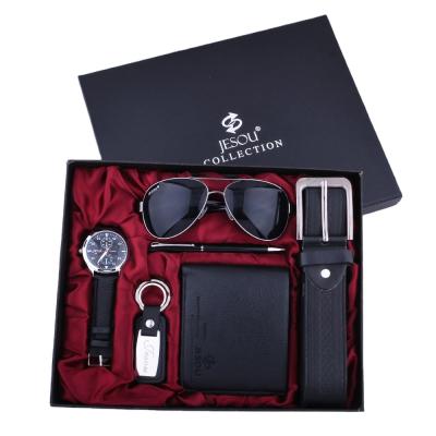 China Cheap Sunglasses Wallet Belt Pen Watch Key Chain Exquisite Cylindrical Business Gift Set Man for sale