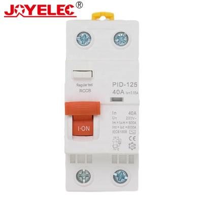 China PID-125 RCCB High Quality Current Circuit Breakerc Residual Earth Leakage Circuit Breaker AC ELCB MCB 6KA for sale