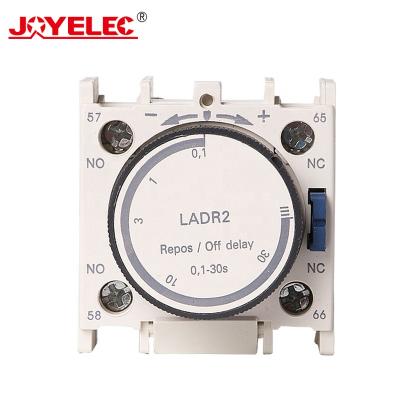 China China Factory Supply LADR2 Time Delay Auxiliary Block 0.1-30Sec Off Delay LA-DR2 Power Cutouts Delay Timer AC Contactor 1NO+1NC LADR2 for sale