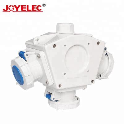 China Industrial Multi Socket Outlet 220v Waterproof Plastic Junction Box Wall Mount With 3 Pin Plug And Socket for sale