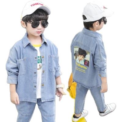 China Wholesale 100% cotton summer jeans for boy kids clothes 1 set made in china for sale