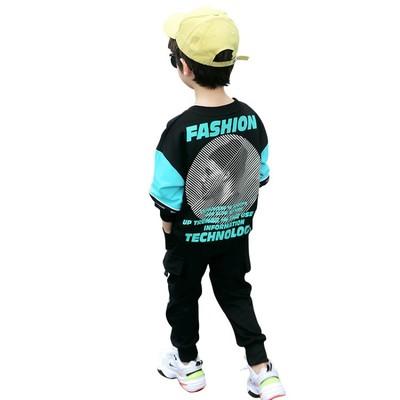 China 2020 Autumn Winter Casual Children's 100% Cotton Two Piece Hoodies Set With A Hood For Kids for sale