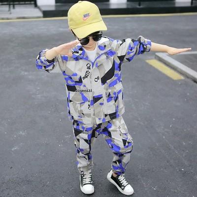 China 2020 Cowboy Military Casual Camouflage Two Piece Set For Kids for sale