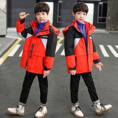 China Cotton-padded Anti-wrinkle long clothes coat for kids fashions design kids winter jackets for sale