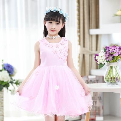 China Anti-wrinkle summer kids baby clothes 100%cotton casual dress with sleeveless for Easter for sale