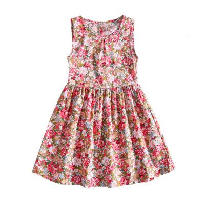 China Handmade Anti-wrinkle Girls Smocked Floral Dress Summer Kids Clothes Children Dress for sale