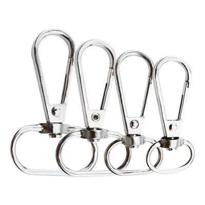 China Popular Hot Popular Lobster Clasp Key Chain Retail Industry Sales Lobster Clasp Silver Lanyard Hook For WC Bag Hook Metal Key Chain for sale