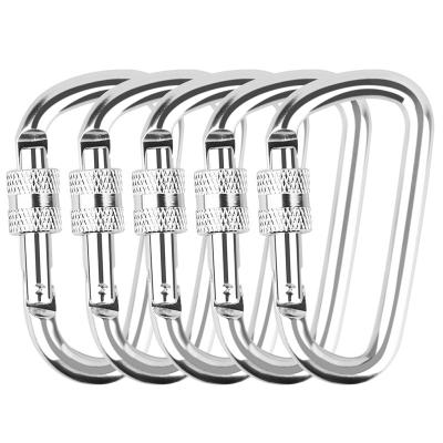 China Light Factory Direct Sale Custom D Shaped Aluminum Alloy Carabiner For Bag Key Chain Kettle for sale