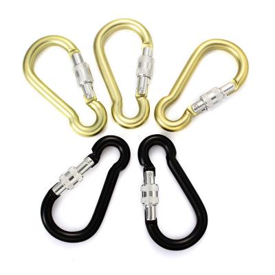 China Light weight hot sales accept customized logo ring carabiner mini carabinernut lock carabiner for bag key chain kettle for sale