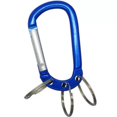 China Custom High Quality Custom Carabiner Ring Metal Designer Keychain Aluminum Key Chain Light Factory Hook With Keyring for sale