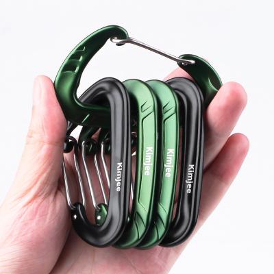 China Lightweight Aluminum Carabiners Customized Best Door Carabiner 7075Aluminum Alloy Cable Carabiner D-Ring For Hammock Camping for sale