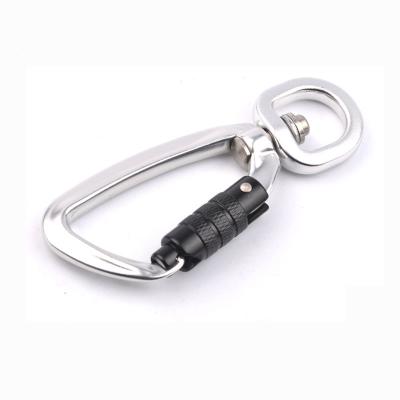 China Custom Light Pulling Promotional Wholesale Comfort D Shaped Automatic Lock 7075 Aluminum Carabiner For Dog Leash for sale