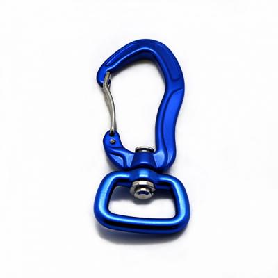 China OEM Custom Colored Oval Ring Snap Carabiner Hook Up Pet Accessories 360 Rotating Spinner Carabiner For Dog Leash for sale