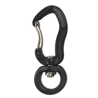 China Ligthweight Factory Direct Selling Best D-Ring Retractable Carabiner Snap Hook With Swivel Dog Leash Accessories Carabiner Hook For Dog Leash for sale