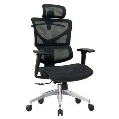 China (Height)Adjustable High Back Executive Ergonomic Office Chair With Headrest For Office Partition for sale