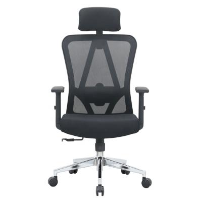 China (Height)Adjustable High Back Mesh Office Chair Computer Ergonomic Desk Chairs Swivel With Headrest for sale