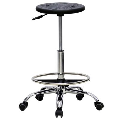 China Swivel Lift Chair Hydraulic Height Adjustable Lab Stool Chair with Anti-Static Polyurethane Seat for Lab, ESD Chair for sale