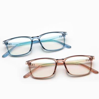 China New Fashion Jelly Color Optical Glass Frame Soft Transparent Men Drive/Ride/Recycle Square Flat Mirror for sale