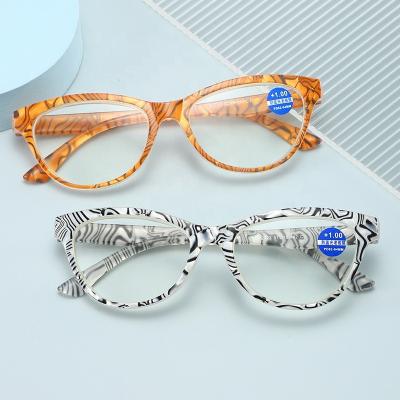 China Wholesale Frameless Cat Eye Reading Glasses HD Anti Blue Light Resin Stylish Reading Glasses for sale