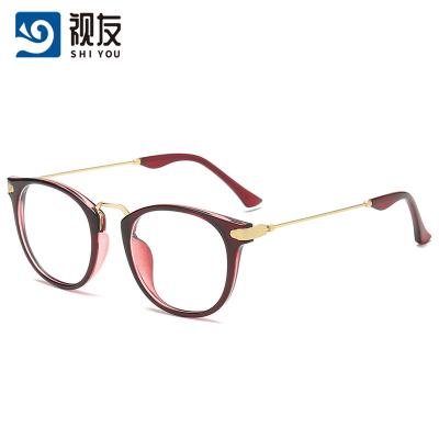 China Factory Wholesale Factory Wholesale Glass Eye Blocking Blue Light Blocking Unisex Glasses/Riding/Recycling Frames Retro Round Glass Frames for sale