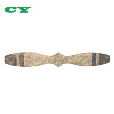 China Decorative Beige Blue Propeller Wooden Model Rustic Plane Propeller Model for sale