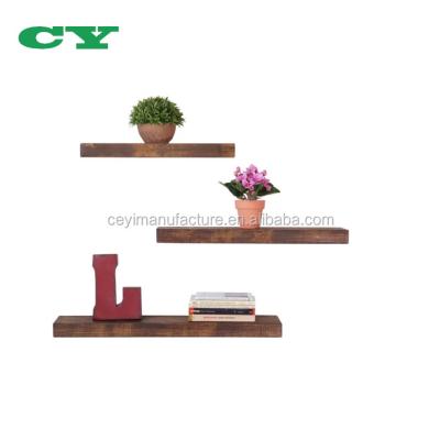 China 3 Piece Rustic Chic Finish Solid Wood Floating Shelf Set for sale