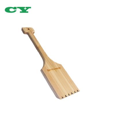 China Long Handle Easily Cleaned Cedar Wood Bbq Grill Scraper Professional for sale