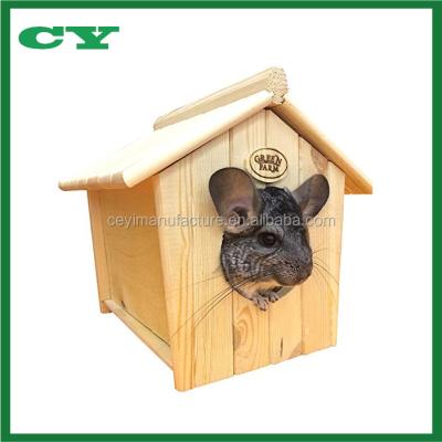 China Sustainable Wooden Chinchilla Bath House Hideout for sale