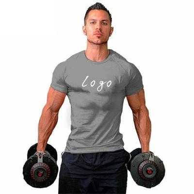 China Men's Breathable 95% Cotton 5%Spandex Custom T-Shirt Printing Logo Mens White Wholesale Plain Gym Tees Workout T-shirt for sale