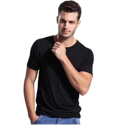 China Anti-pilling 2022 Hot Selling Men's Black Bamboo T-shirt Crew Neck V-Neck Gym T-Shirts Slim Fit T-shirts Sportswear T-shirt For Men man for sale