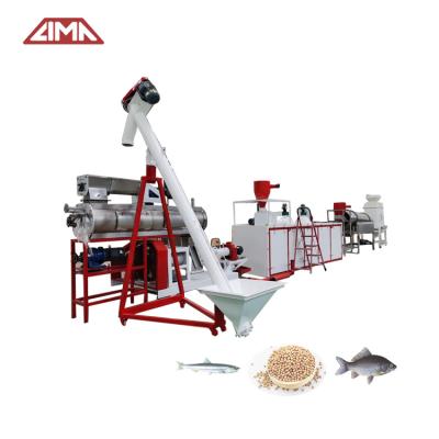 China Factory DGP90 500-600kg Wet Way Fish Feed Line Fish Food Pellet Machine Processing Extruder Floating Fish Feed Production Line for sale