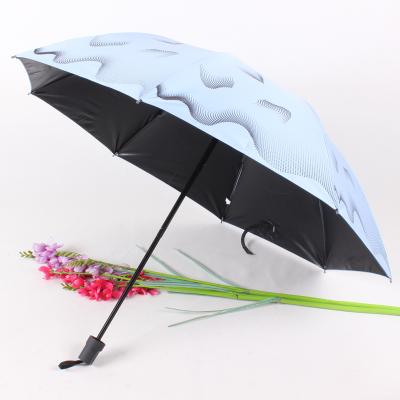 China Chromatic Double Swivel Cloud Design Unique Magic Parasols Mini Umbrella Folding Umbrella With Black Coating for sale