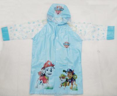 China Fashion Cartoon Kids Raincoat PVC Funny Animal Kid Raincoat With Bag for sale