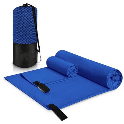 China Hot Selling QUICK DRY Customized Size Microfiber Soft And Quick Dry Light Weight GYM Sports Towel With Storage Bag for sale