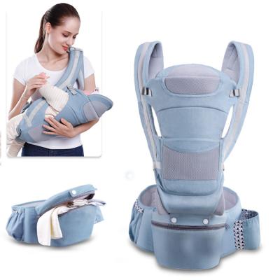 China Best breathable organic cotton baby carrier with lumbar support hipseat baby front pack carrier for sale