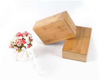 China Yoga Exercises Factory Price High Quality Custom Bands Wooden Bamboo Yoga Block for sale