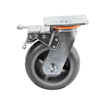 China 4inch to 8inch Transparent Industry heavy duty TPR Swivel Castor Wheels for sale