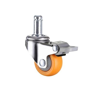 China 1/1.25/1.5/2 Inch 360 Degree Swivel Casters Wheel Rubber Rollers No Noise Wheels For Shopping Cart Trolley Caster for sale