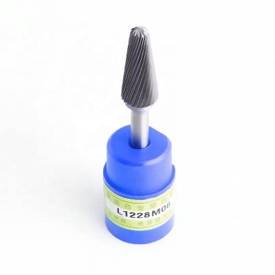 China L-type Tungsten Steel Hard Rotary Alloy Metal Grinding Head Boring Cutter Conical Dome Solid Carbide Burrs for sale