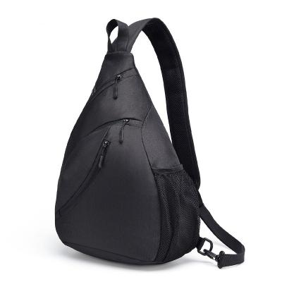 China Fasion Waterproof Black Cross - Body One Shoulder Chest Bag Strap One Strap Backpack Travel Cross - Water Resistant Body Rucksack for sale