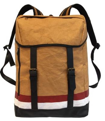 China Washable Kraft Paper Backpack Large Capacity Washable Eco-Friendly Paper Backpack New for sale