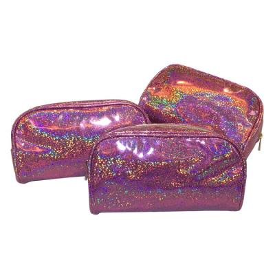 China Custom Shiny Fashion Zipper Makeup Bag For Wash And Storage Cosmetic Bags Glitter Travel Cosmetic Filter Frames For Women for sale