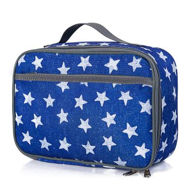 China Custom Printed Insulated Waterproof Cooler Bag Place Child Thermal Student Lunch Insulated Carry Bag for sale