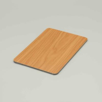 China Scratch-resistant  Swiss pear wood Aluminum Composite Panel 4MM 1.22*2.44m outdoor wall panel for sale