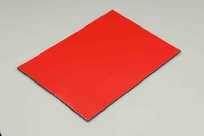 China Chinese Red PE Aluminum Composite Panel Corrosion Resistant Offices Acp Sheet Outdoor for sale