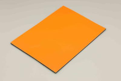 China Außenwandplatte ACM mit PVDF-Beschichtung Orange Aluminium Verbundplatte Gebäudekoration 4MM 1,22*2,44m zu verkaufen