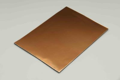 China Champagne Mirror Acp Sheet 1220 X 2440MM Antibacterial Exterior Aluminum Composite Panel for sale