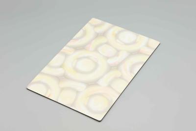 China Light Yellow Doughnuts Marble Aluminum Composite Panel 1220MM 4mm Acm Panel for sale