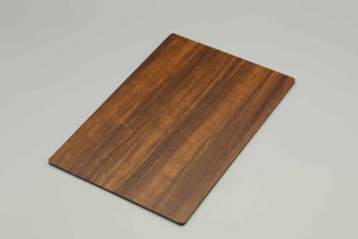 China 3mm 244cm Dark Red Pinnata Wood Grain Acm Panels Aluminum Alloy Pvdf Coating Acp for sale