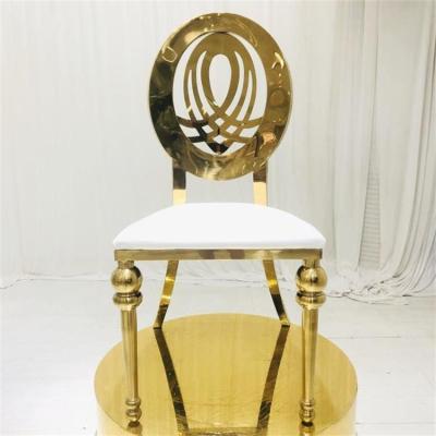 China Durable High Grade Stainless Steel Chair For Milk Tea Shop Banquet Hall for sale